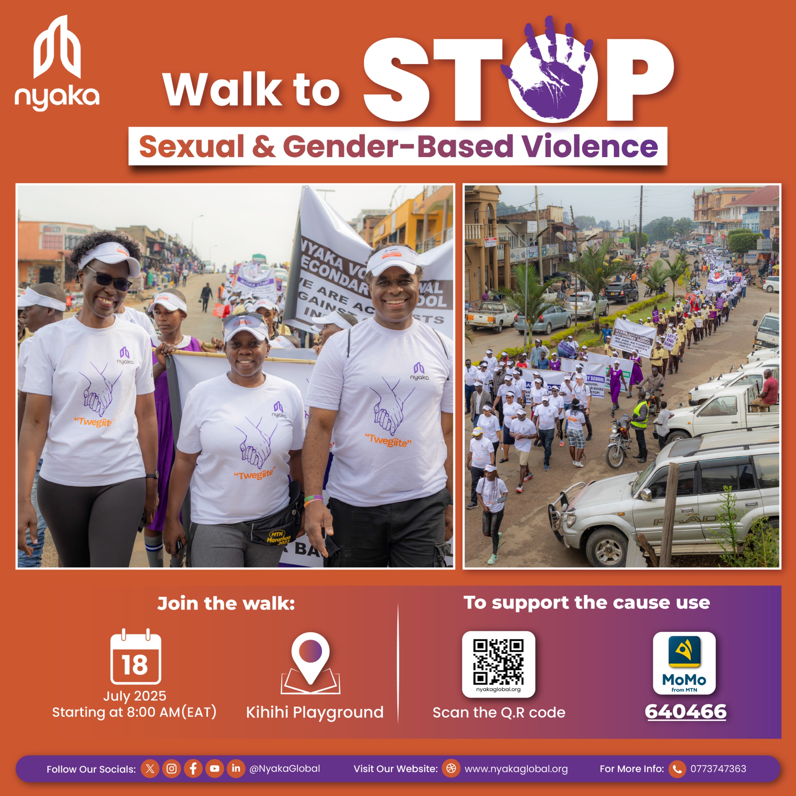 Coming soon: Nyaka Walk Against Sexual and Gender-Based Violence